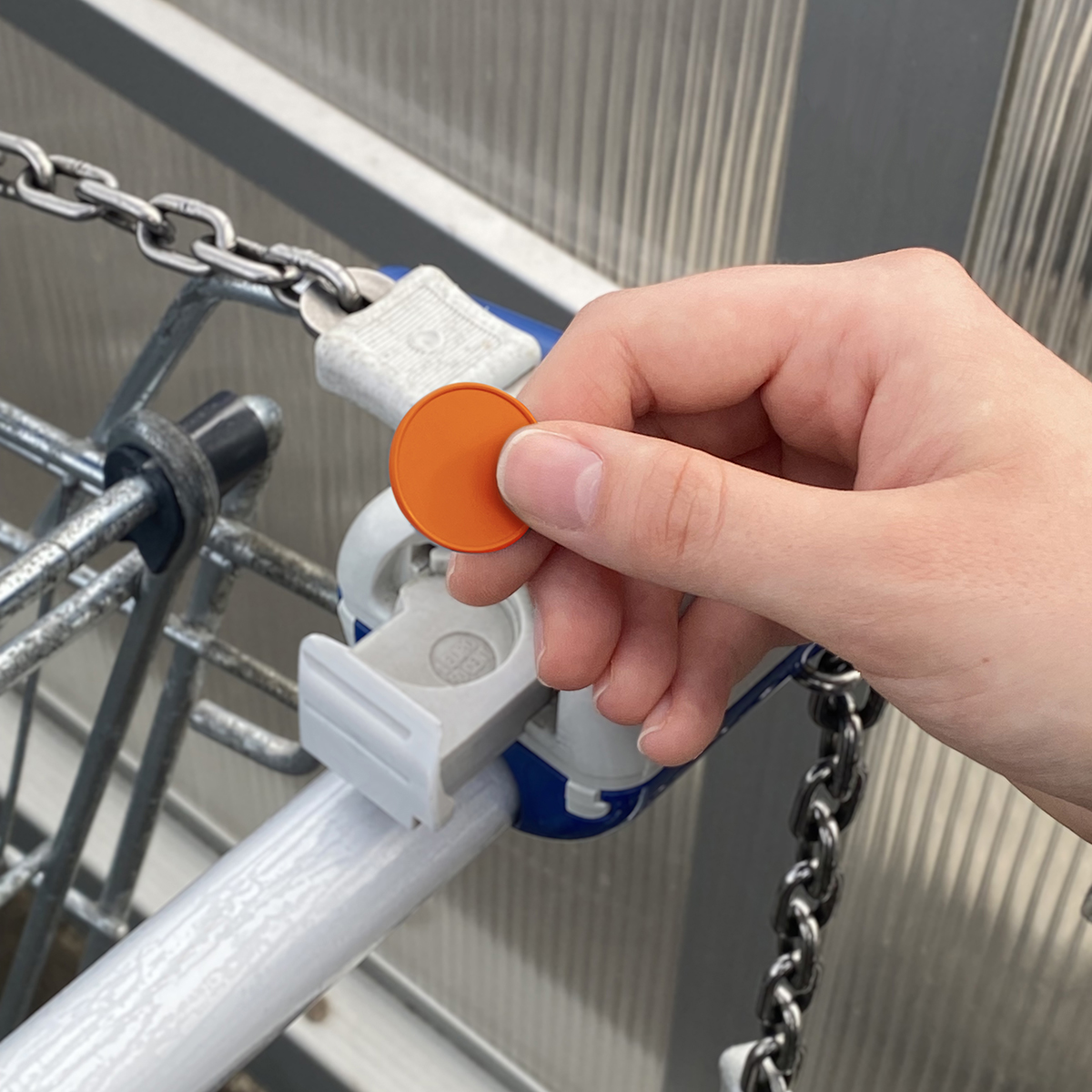 Chiphalter mit 1€-Chip "Gamma" als Werbeartikel mit Logo bedrucken